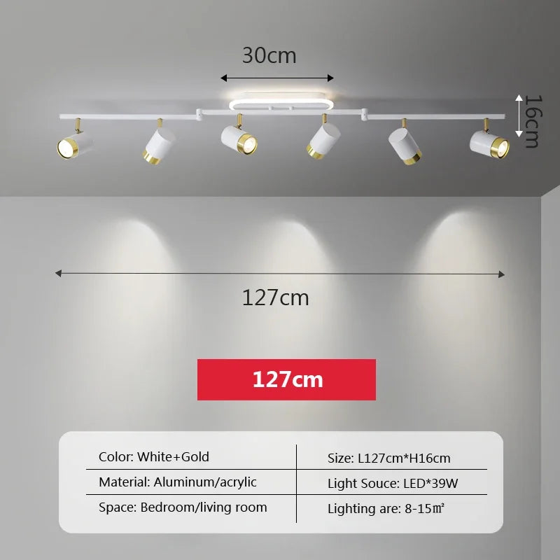 plafonnier led moderne à bande lumineuse décorative pour intérieur