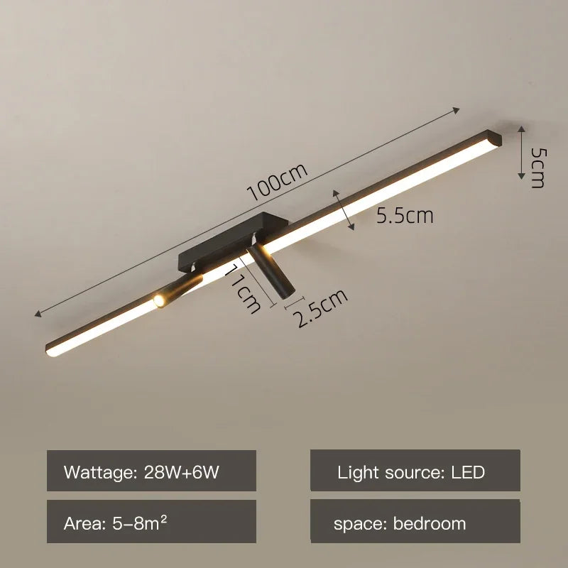 lustre led moderne avec projecteurs acrylique pour éclairage intérieur