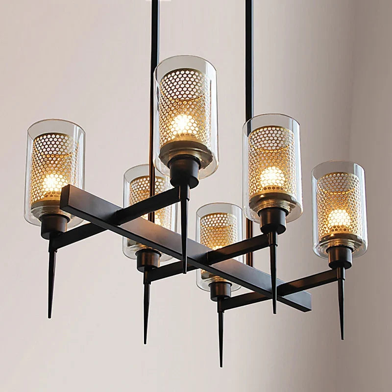 lustre industriel rétro nordique led pour décoration restaurant bar