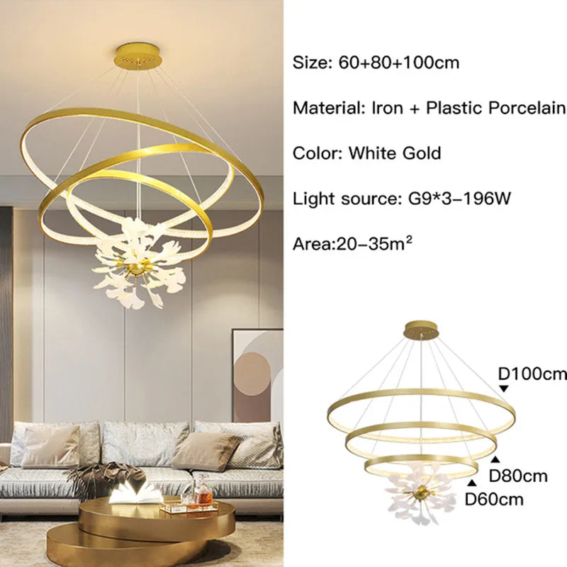 lustre moderne design nordique pour intérieur suspendu au plafond