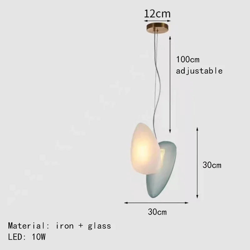 lustre nordique moderne en verre led pour décoration d'hôtel
