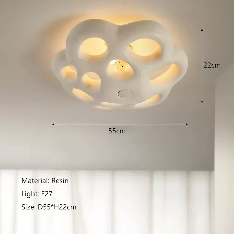 plafonnier led moderne nordique wabi sabi personnalisé fleur