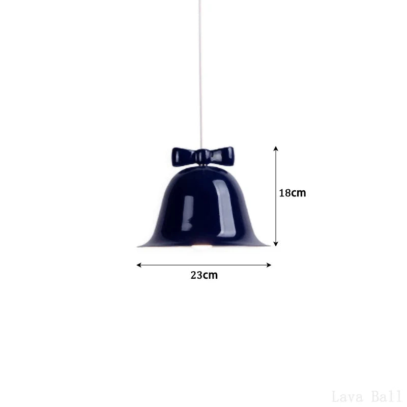 suspension modernes en forme de cloche avec nœud décoratif