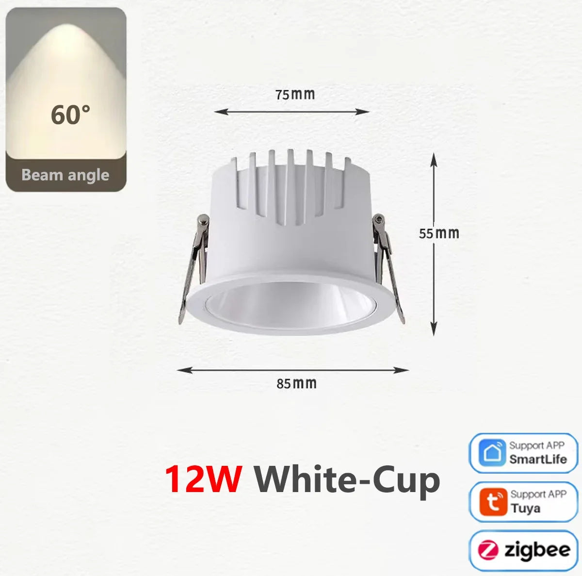 spot led cob zigbee intensité variable en aluminium