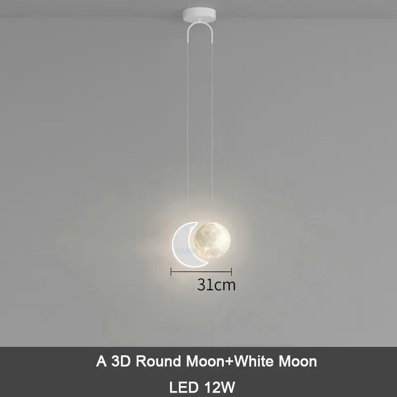 suspension créative pour enfants avec télécommande gradation étoile nuage lune