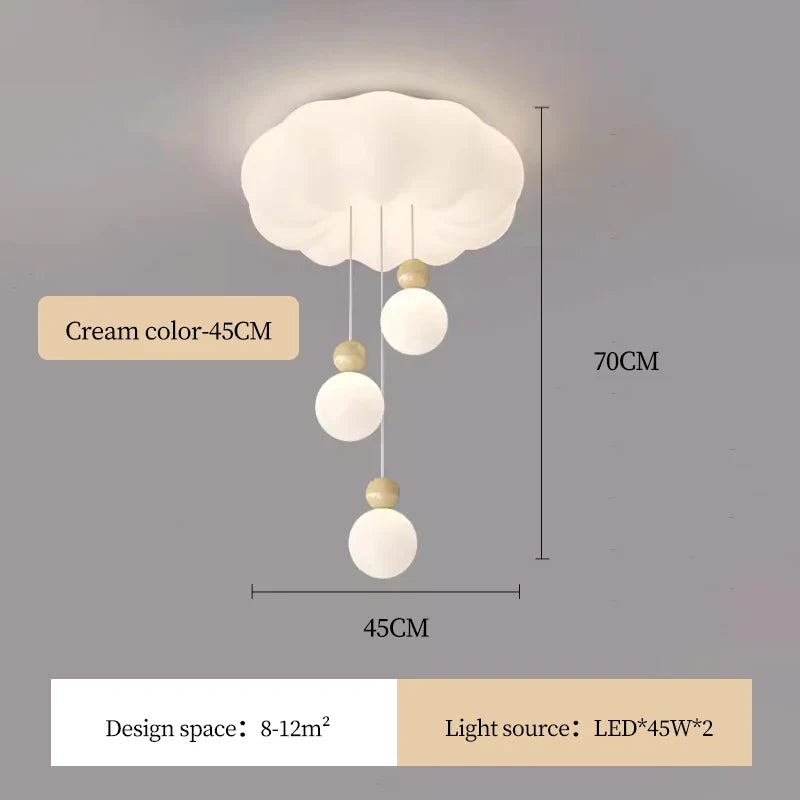 lustre moderne nuage pour chambre enfant romantique et chaleureux