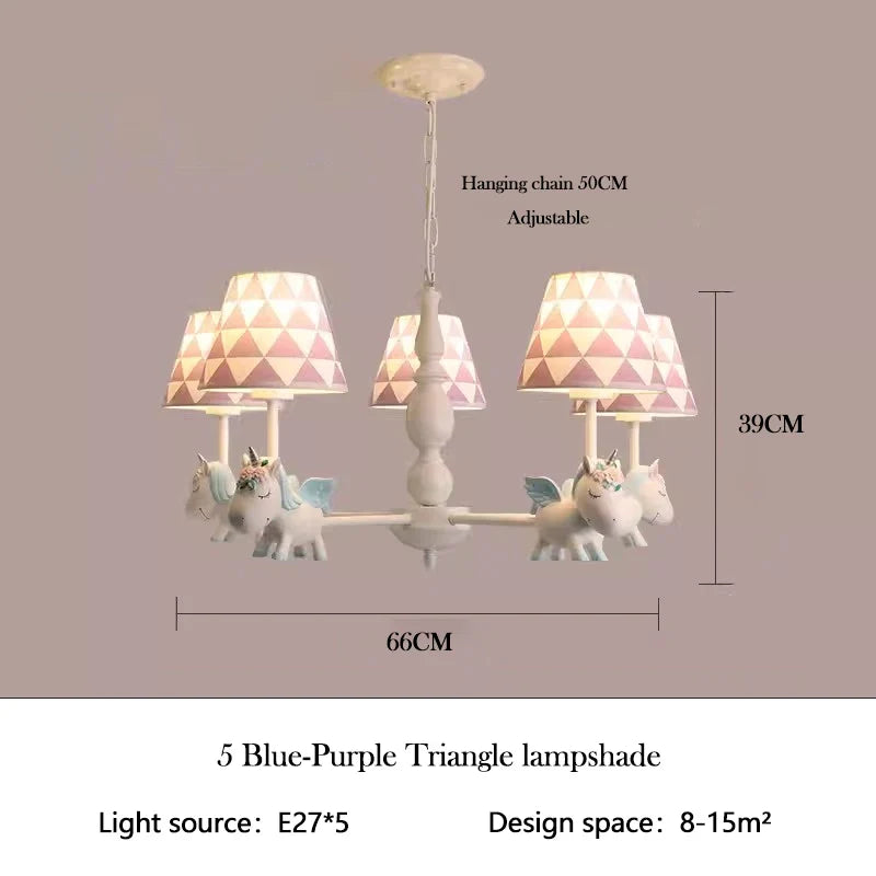 lustre enfant LED rotatif style nordique romantique et chaleureux