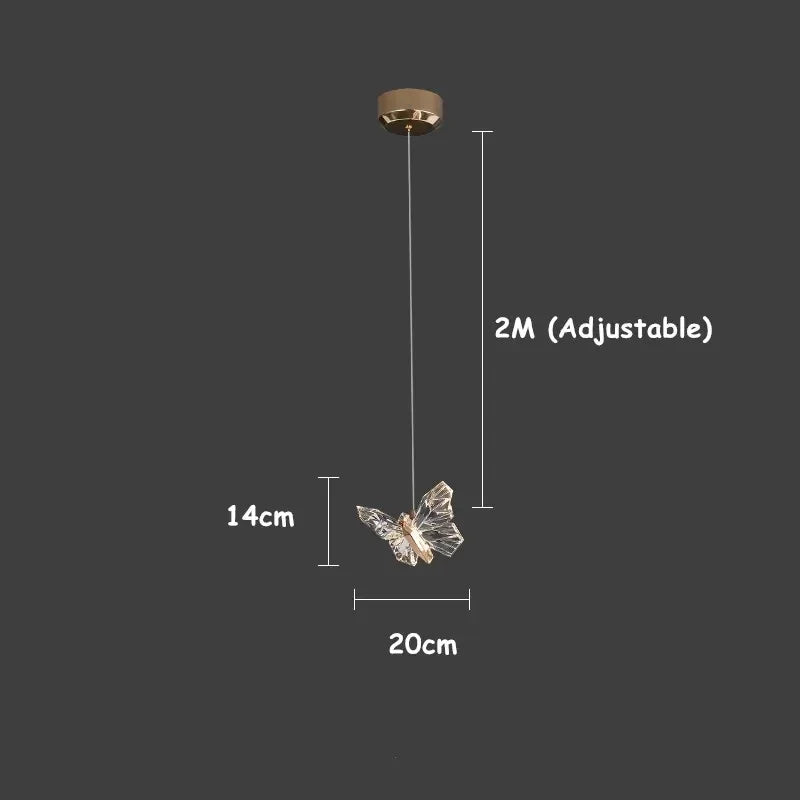 Applique murale LED papillon nordique