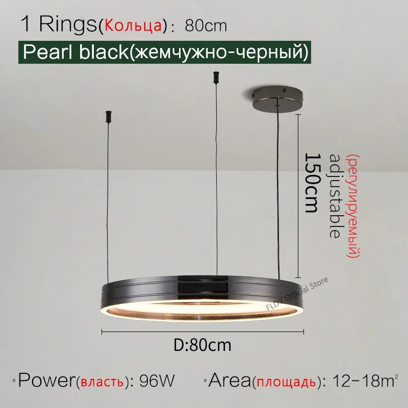lustre moderne nordique éclairage suspension lampe ronde plafonnier