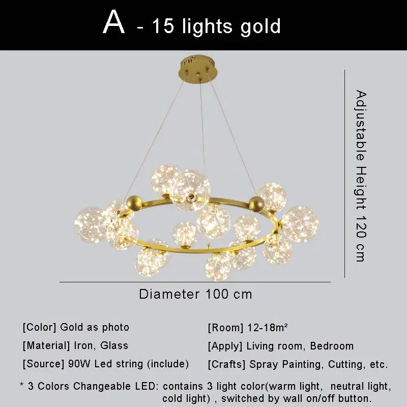 lustre led moderne design nordique pour décoration intérieure