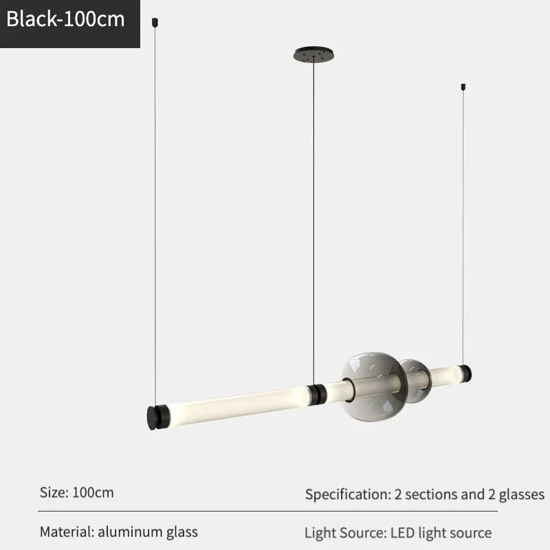Suspensions design LED en verre de styliste du Canada