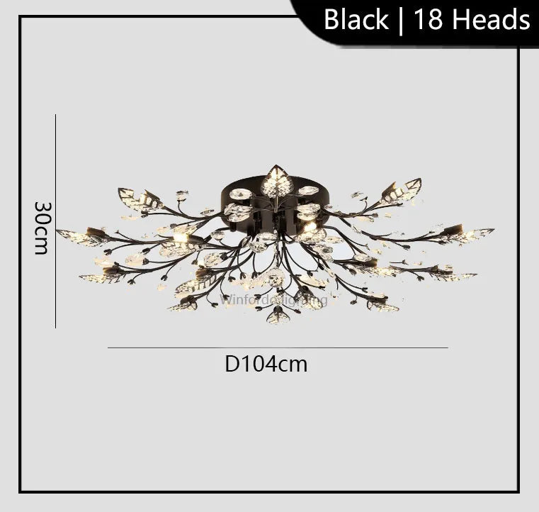 lustre moderne en cristal led winfordo pour éclairage intérieur