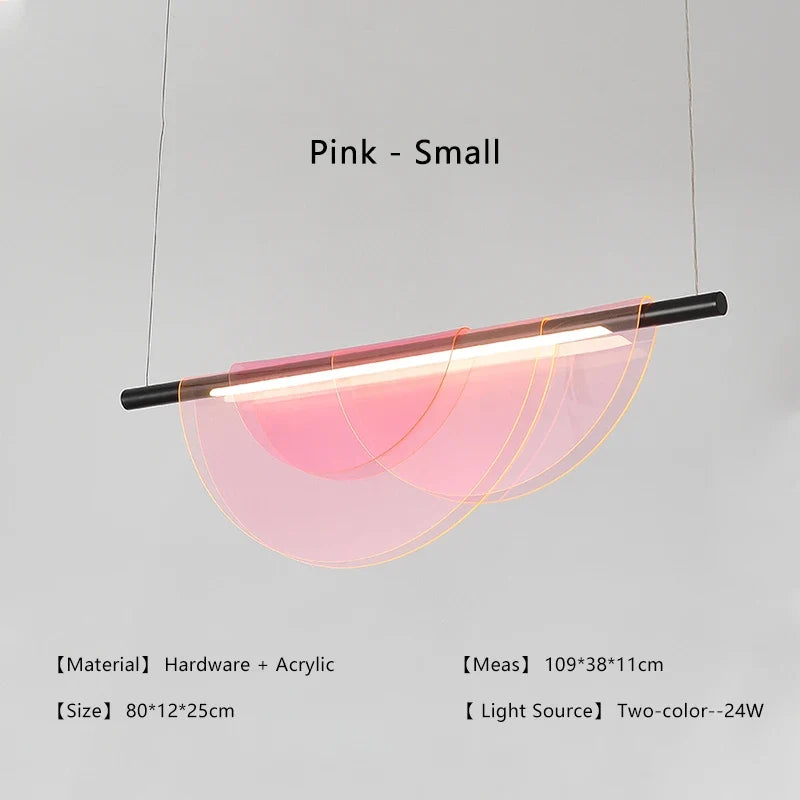 lustre led moderne demi-cercle minimaliste luminaire suspendu
