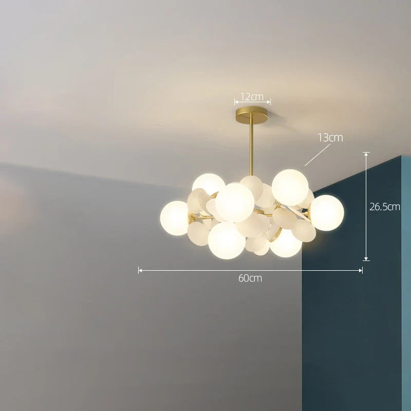 sandyha lustre moderne en verre coloré design créatif pour hôtel