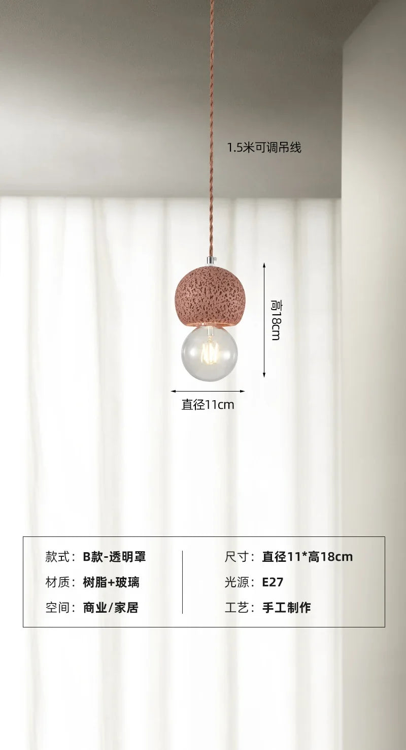 suspension wabi-sabi design luminaire nordique créatif pour intérieur