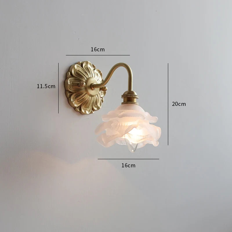 applique led verre gris fumé cuivre moderne intérieur