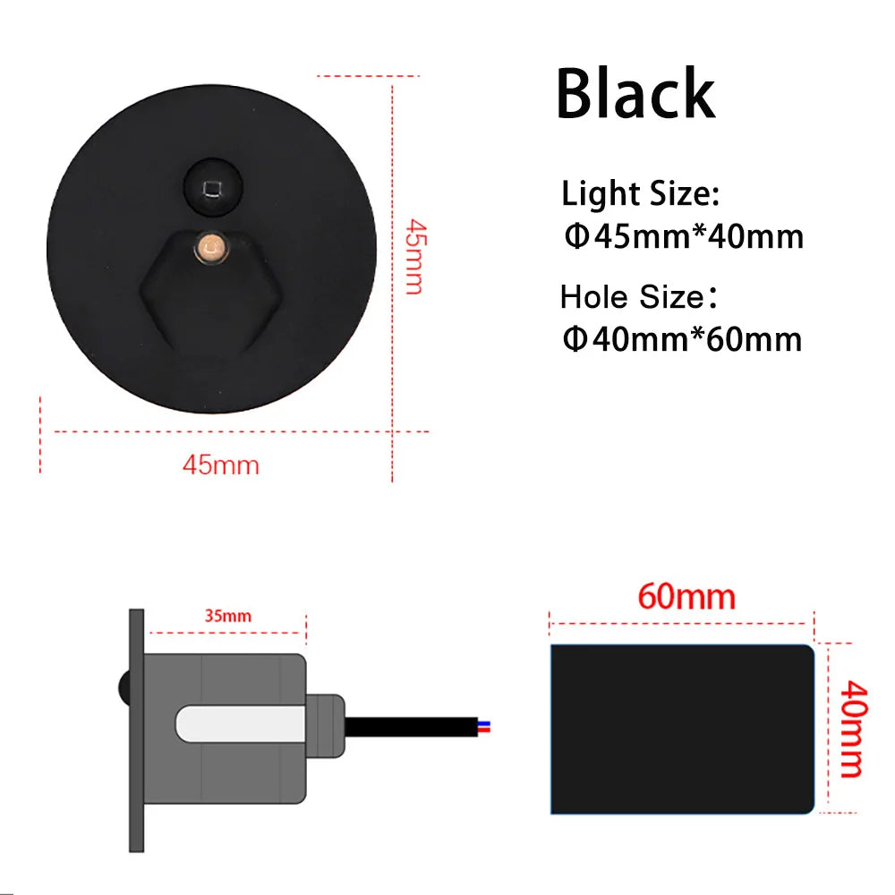 SANDIY – applique murale Led ronde avec capteur de mouvement