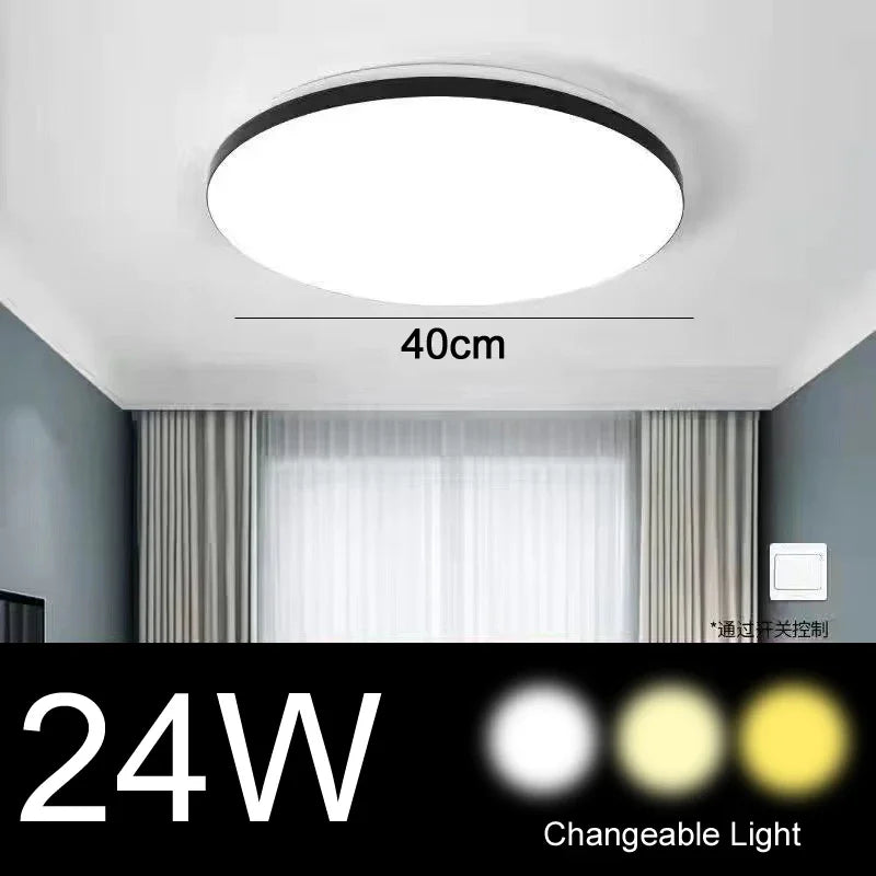 plafonnier led moderne ultra mince en acrylique pour un éclairage élégant