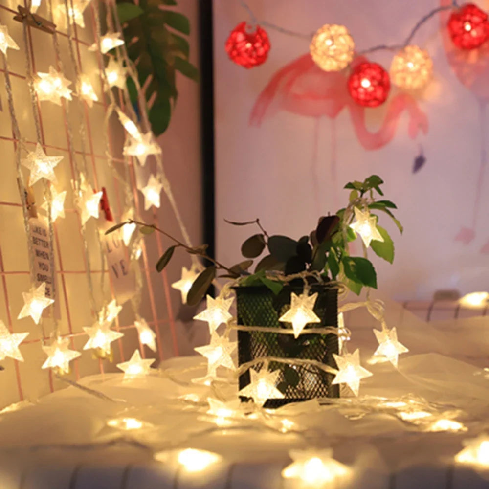 guirlande lumineuse étoile led pour Noël et fêtes