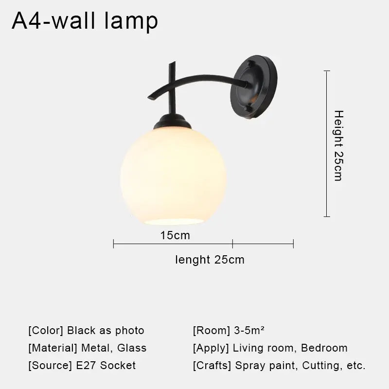applique murale led rétro nordique moderne pour décoration intérieure