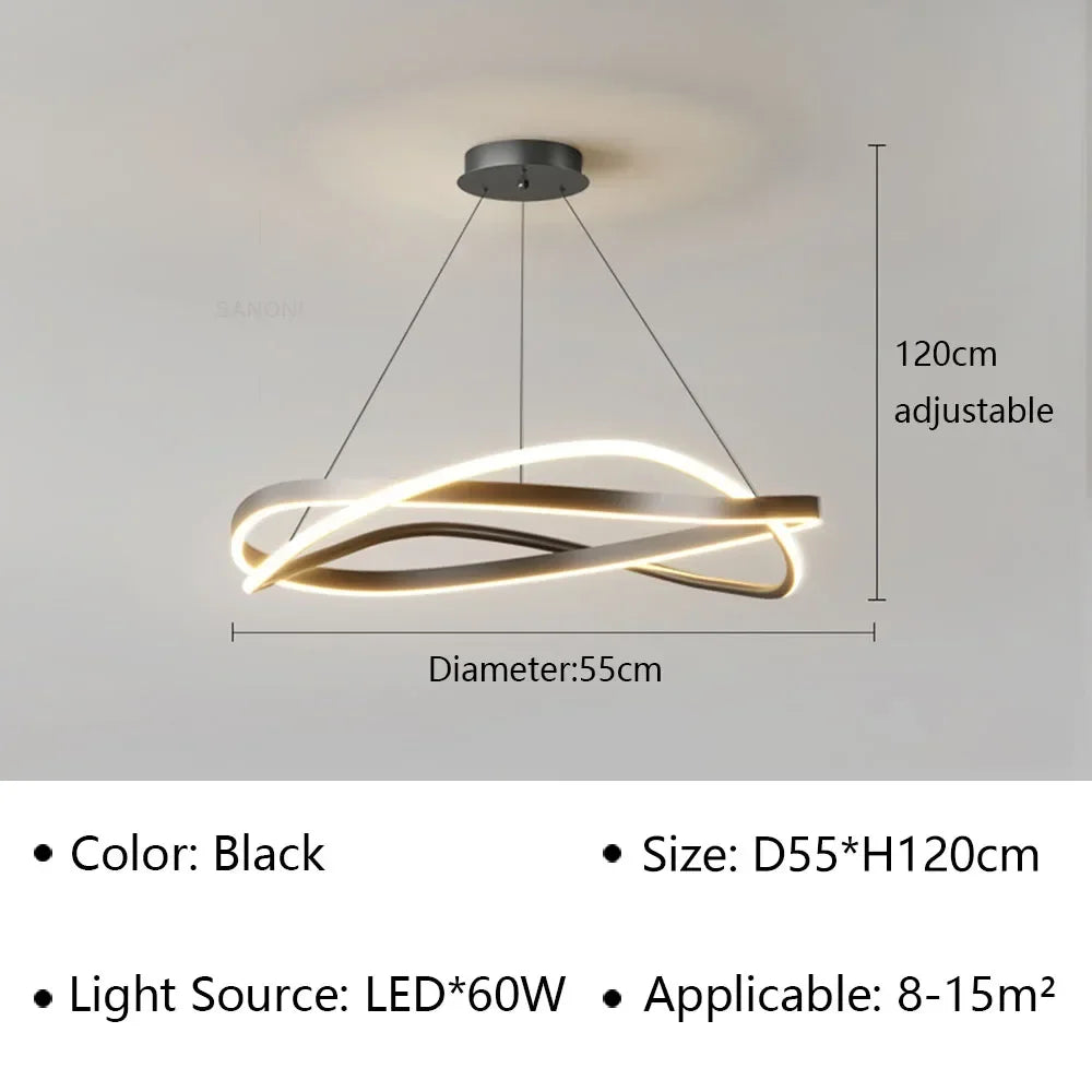suspension LED au design moderne pour intérieur