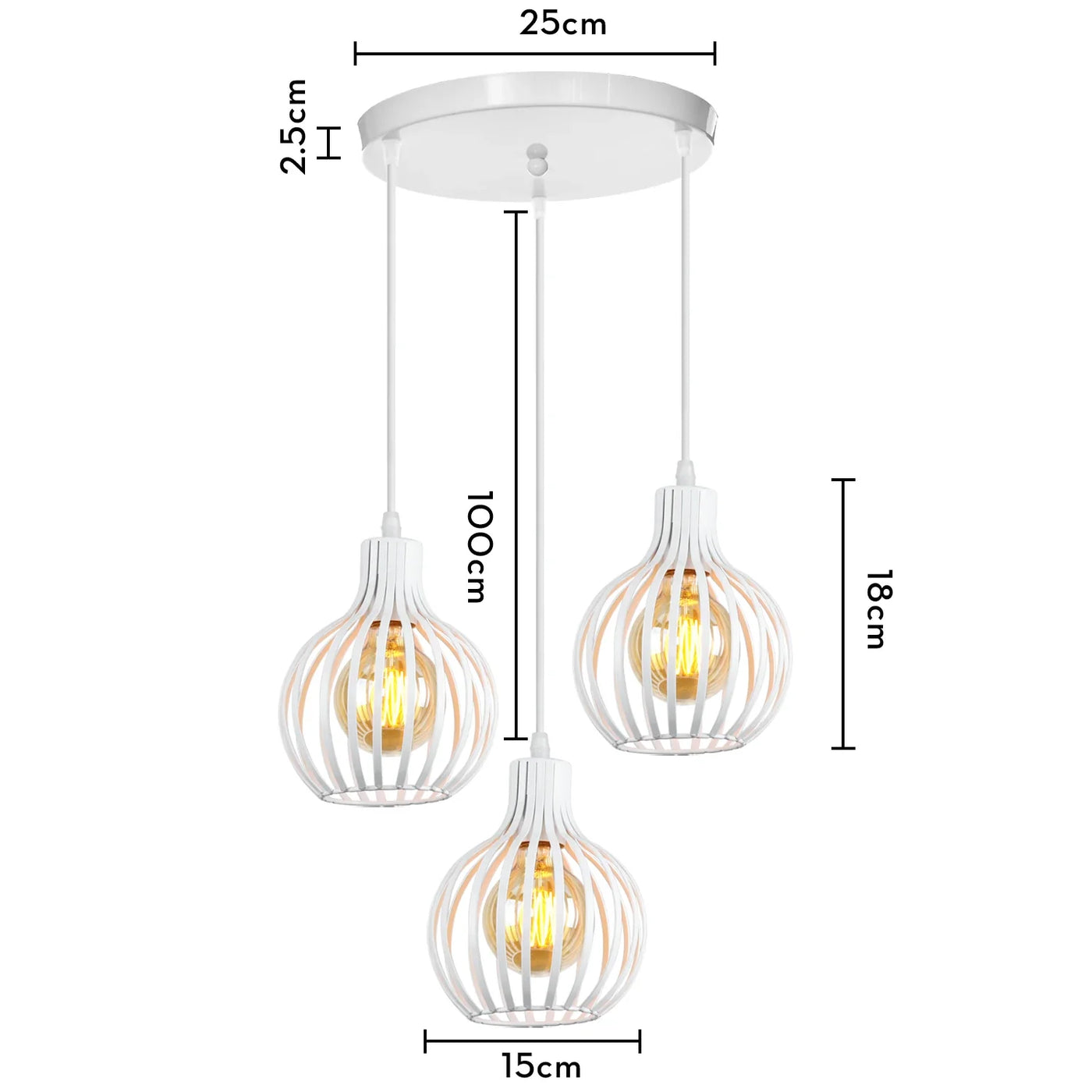 suspension industrielle rétro avec abat-jour géométrique moderne