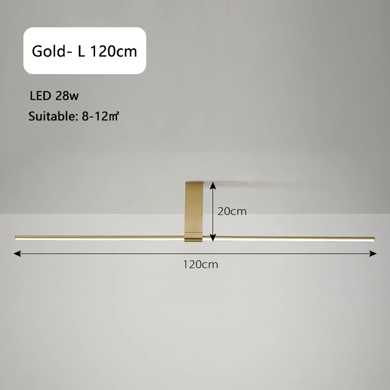 lampes de plafond minimalistes longues pour divers espaces
