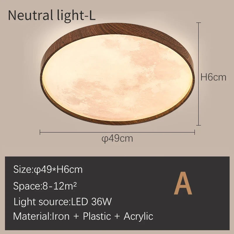 Plafonniers lune moderne LED à intensité variable