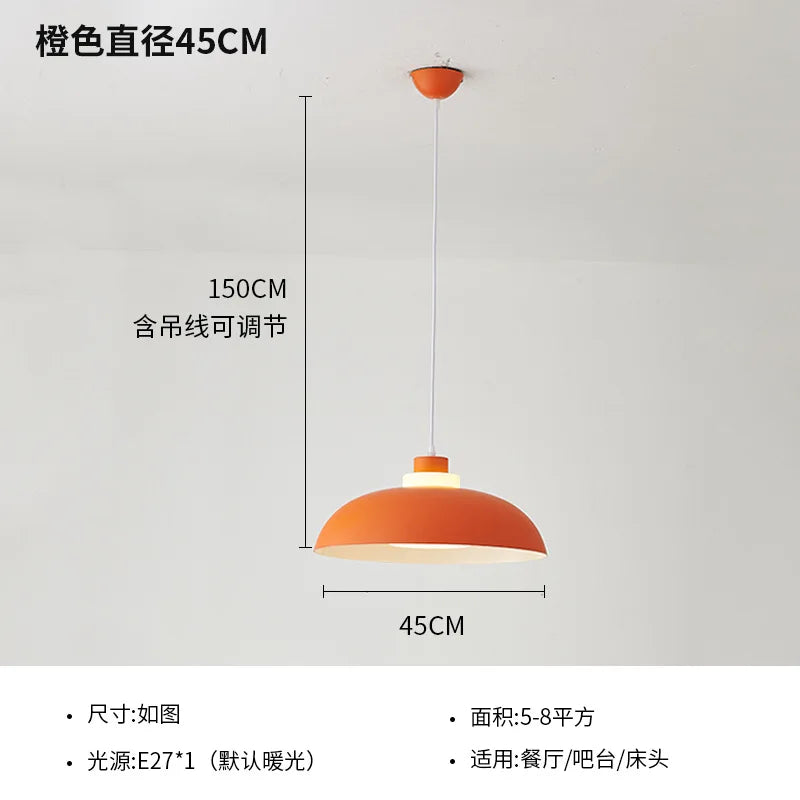 suspension led ufo macaron créatif nordique simple