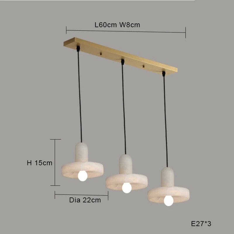 Lampe suspension marbre LED minimaliste