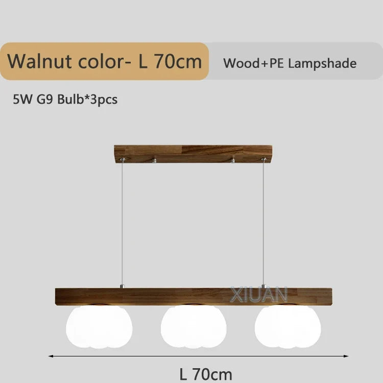 suspension moderne en bois naturel lustre en forme de coton