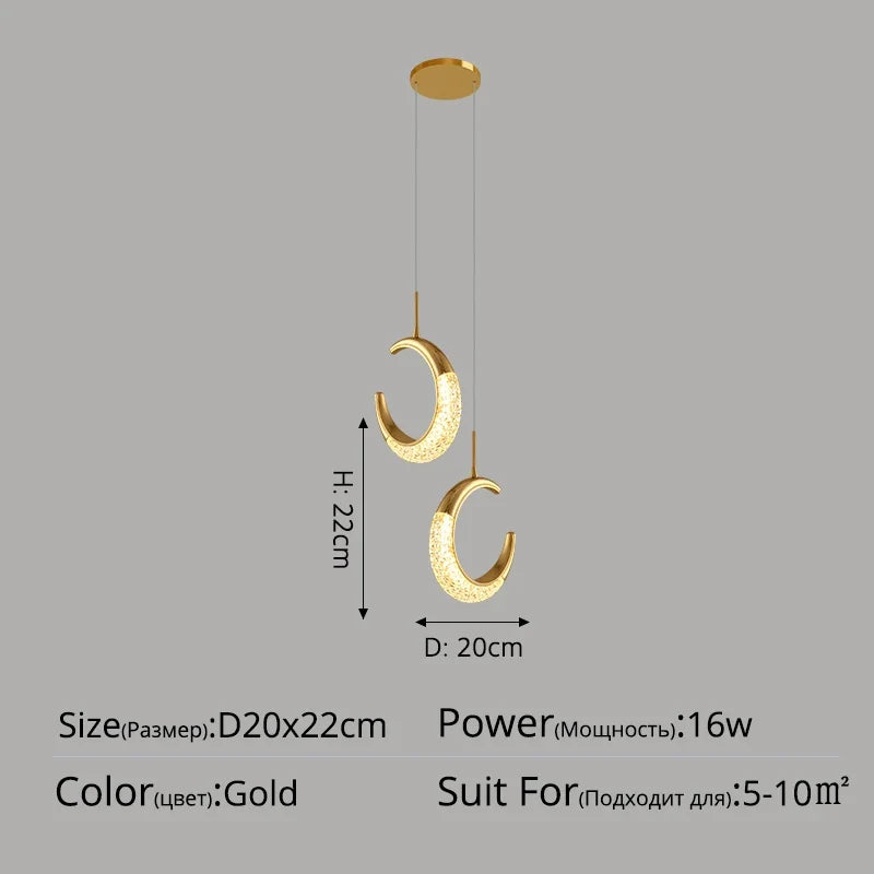 lustre moderne simple de luxe à tête unique