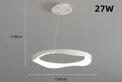 lustre circulaire à led design nordique moderne et créatif