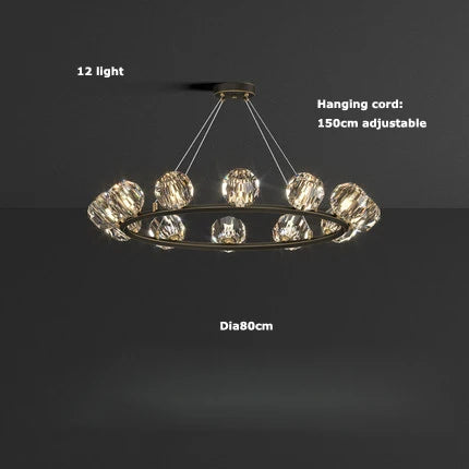 plafonnier art déco doré noir design en cristal