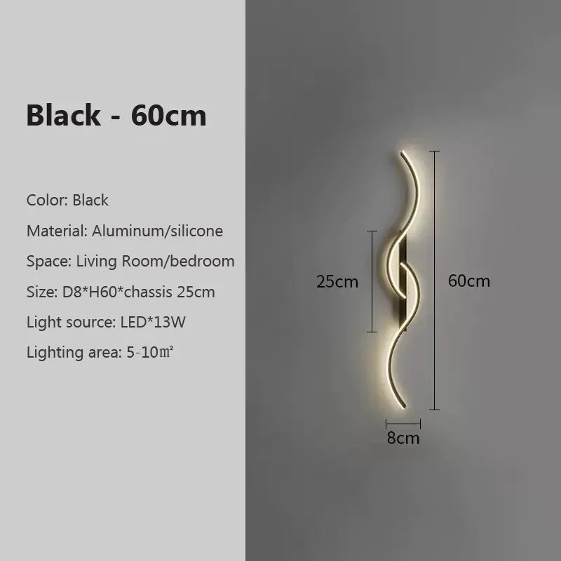 Applique murale LED moderne et minimaliste