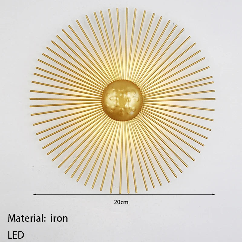 applique murale soleil led déco pour hôtel boutique