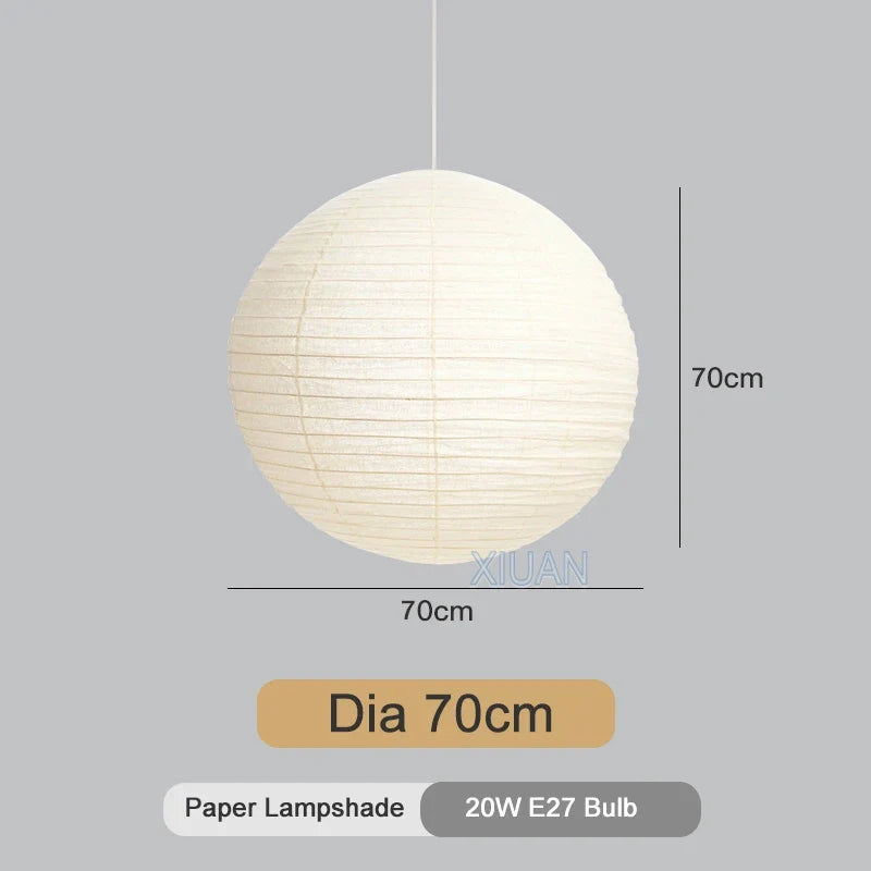 lustre vintage en papier led pour éclairage intérieur