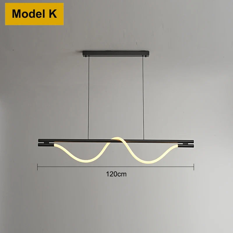Applique murale moderne en Tube de néon LED tissé en Silicone