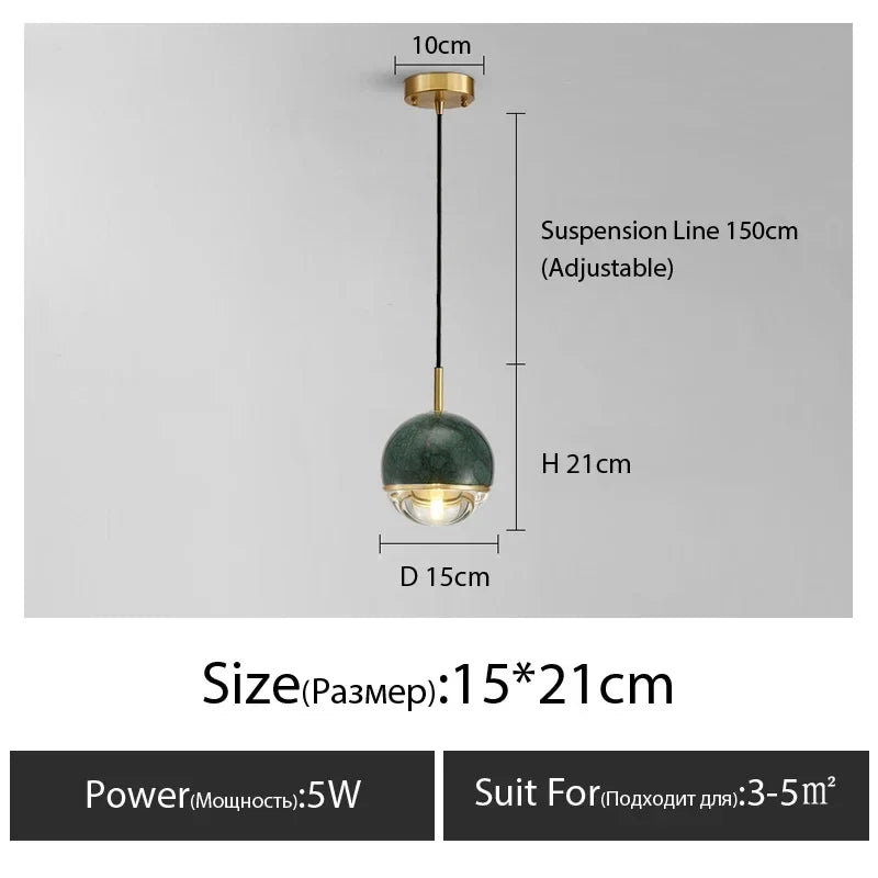lustre en marbre moderne pour intérieur élégant design nordique