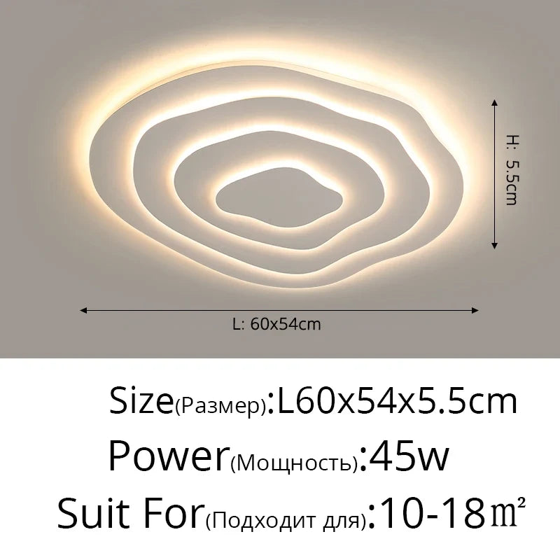 plafonnier led multicouche blanc minimaliste moderne