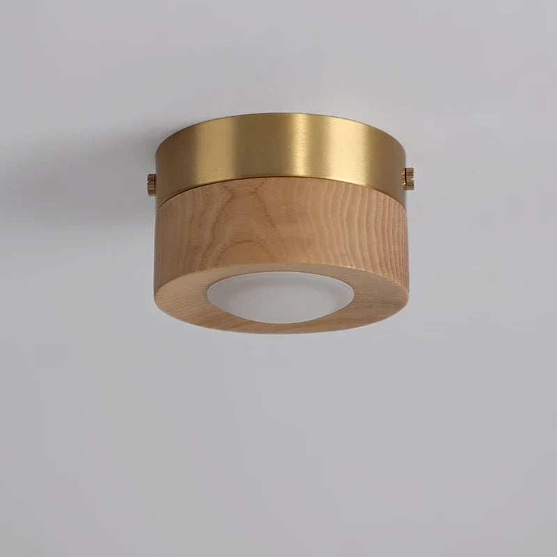 plafonniers en noyer et frêne led pour éclairage décoratif