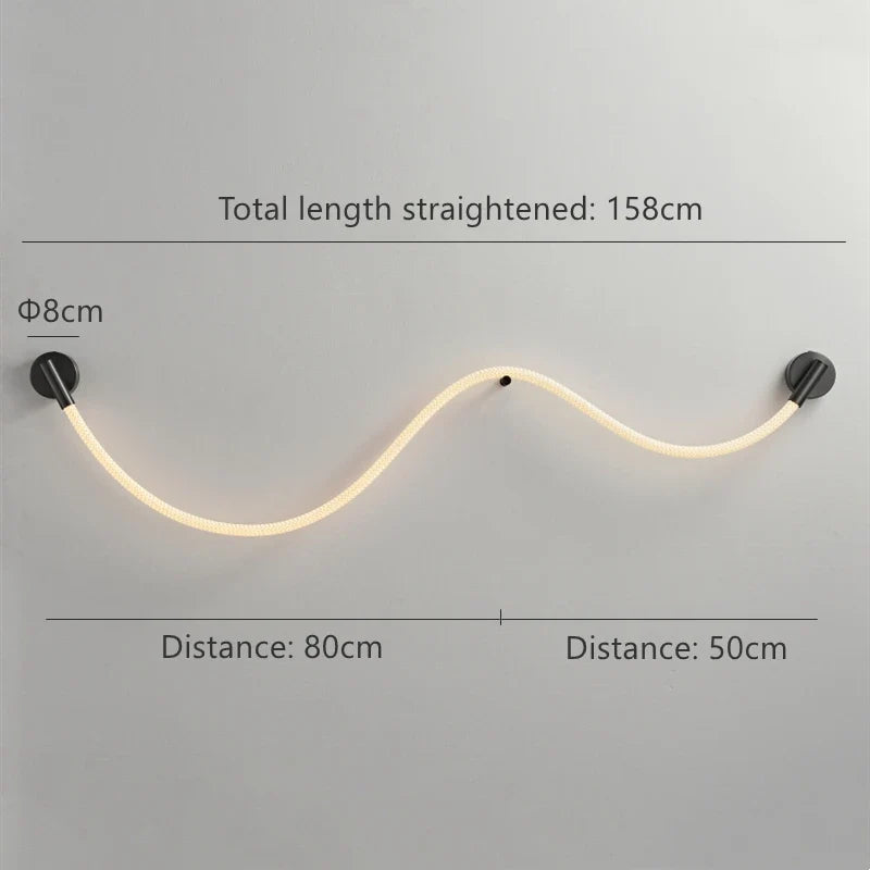lampe led en silicone minimaliste de luxe flexible artistique