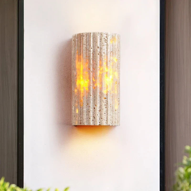 applique murale led en pierre pour décoration extérieure et ambiance chaleureuse