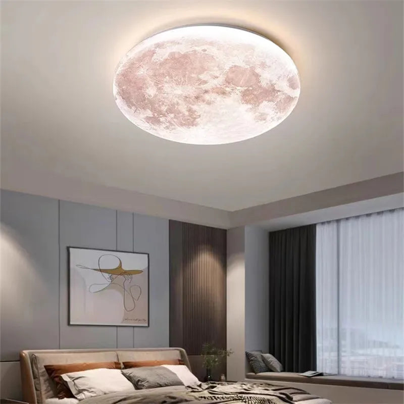 plafonnier lune led romantique créative pour enfants