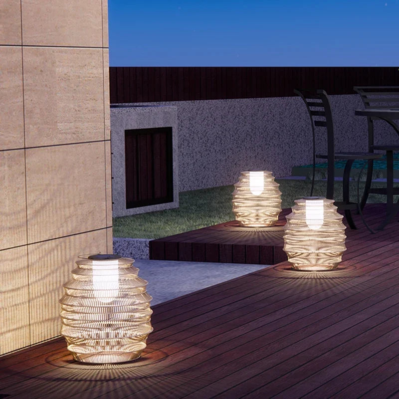 lampadaire solaire extérieur étanche portable pour jardin terrasse