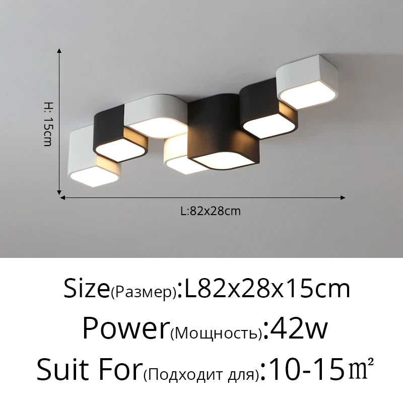 Lustre Lumières Géométrique Simple Moderne Luminaire Décor