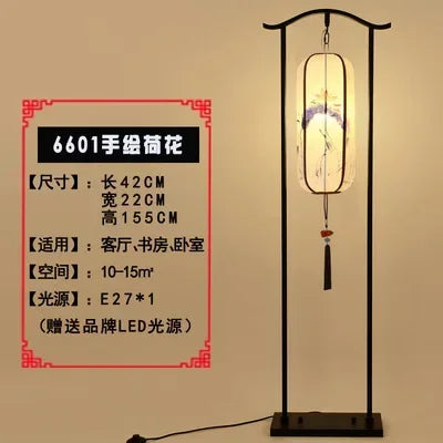 lampadaire rétro zen chinois pour décoration moderne et élégante