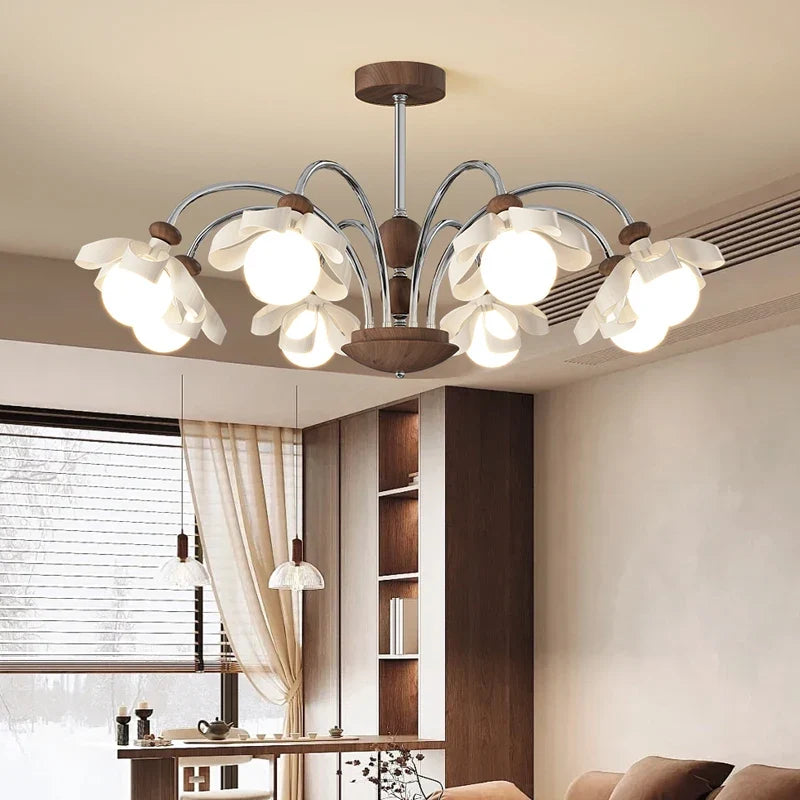 lustre médiéval à fleurs style rétro pour ambiance agréable