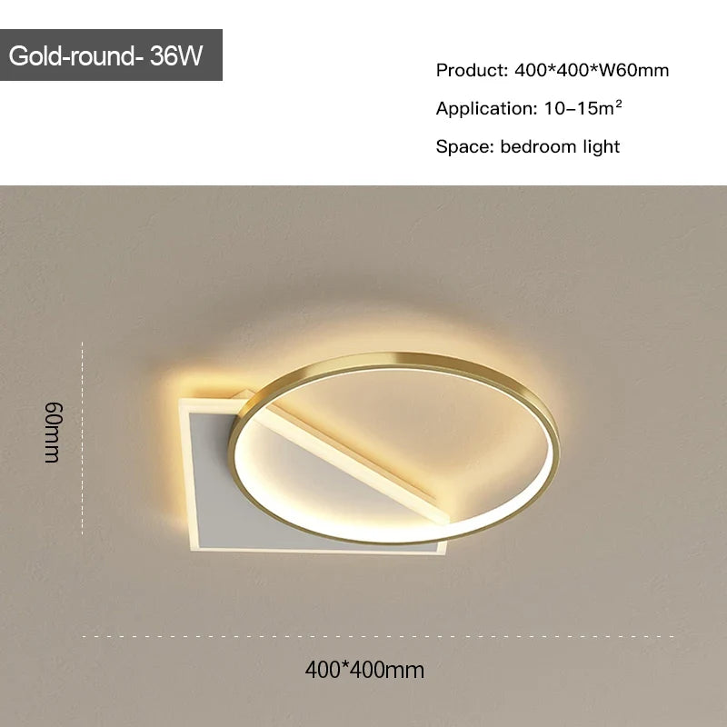 lustre led moderne simple décoration maison tondi