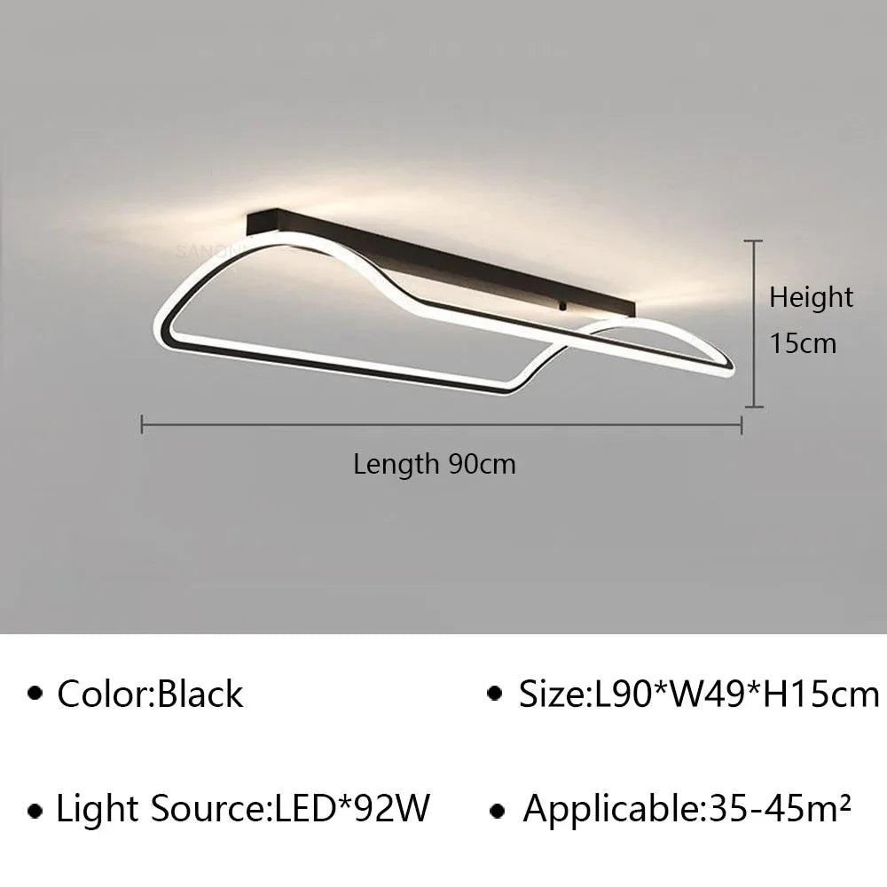 lustre moderne à leds pour intérieur décoratif
